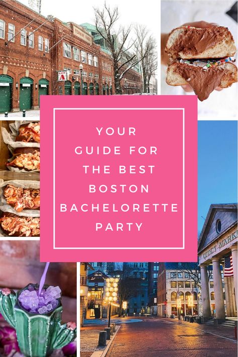 Boston Bachelorette Party Ideas, Boston Bachelorette Party, Salem Bachelorette, Free Bachelorette Party Games, Boston Cream Pie Cupcakes, Food Counter, Salted Toffee, Bach Bash, Quincy Market