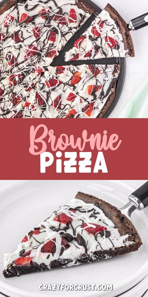 Strawberry Pizza, Brownie Pizza, Dessert Pizza Recipes, Easy Brownie, Pizza Cake, Cookie Pizza, Chocolate Candy Melts, Dessert Pizza, Fruit Pizza