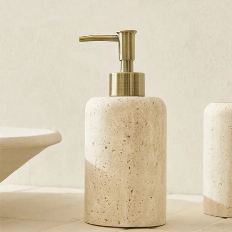 Accents and Décor – TerraSpectra Beige Marble Bathroom, Futuristic Lighting, Bathroom Dispensers, Travertine Colors, Garden Planters Pots, Natural Bathroom, Travertine Marble, Beige Marble, Planter Pots Outdoor