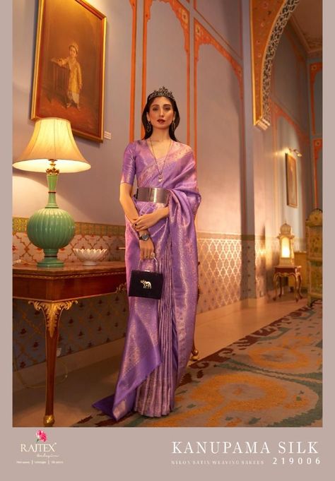 Price: up to Rs 1974 + Shipping Extra Click on the link for more designs: https://artistryc.in/tag/silk-sarees/ Buy Nylon Two-Tone Satin Weaved Silk Saree Kanupama Silk Online on Whatsapp +919619659727 or ArtistryC.in #festivesaree #festivalsarees #silksarees #satinsarees #nylonsaree #sareestyle #sareefashion #saree #ethnicwear #indianwear #celebrities Kanjivaram Sarees Silk, Ladies Suits, Indus Valley, Blouse Stitching, Modern Saree, Banarasi Silk Saree, Satin Saree, Silk Saree Blouse, Saree Trends