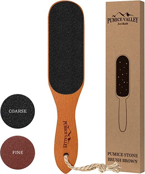 Amazon.com : Pumice Stone Foot File - Wooden Pedicure Feet Scrubber with Handle for Callus, Dry, and Dead Skin Removal - Heel Scraper for Feet, Hands, and Body - Foot Filer for Use in Shower : Beauty & Personal Care Dead Skin Removal, Homemade Facial Mask, Hand And Foot Care, Pedicure At Home, Foot Scrub, Pumice Stone, Ginger Recipes, Pedicure Kit, Callus Removal