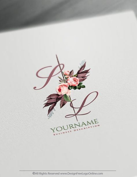 Create Free Eco & Nature Logo with Our Logo Online Maker Logo With Flowers, Vintage Logo Maker, Best Logo Maker, Logo Service, Free Logo Design, Apparel Boutique, Floral Logo Design, Website Business, Flower Logo Design