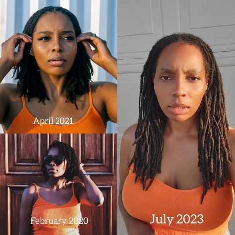 4.5 years loc'd. Take a look at the hair changes 😍 #locjourney #growth 4 Year Loc Journey, Loc Growth, Loc Inspiration, Twists Locs, 4c Natural Hair, 4c Natural, Loc Journey, Locs Hairstyles, Birthday Dinners