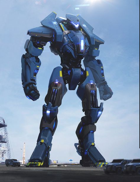 Pacific Rim Jaeger, Big Robots, Futuristic Armour, Sci-fi Armor, Cool Robots, Arte Robot, Mecha Anime, Pacific Rim, Giant Robots