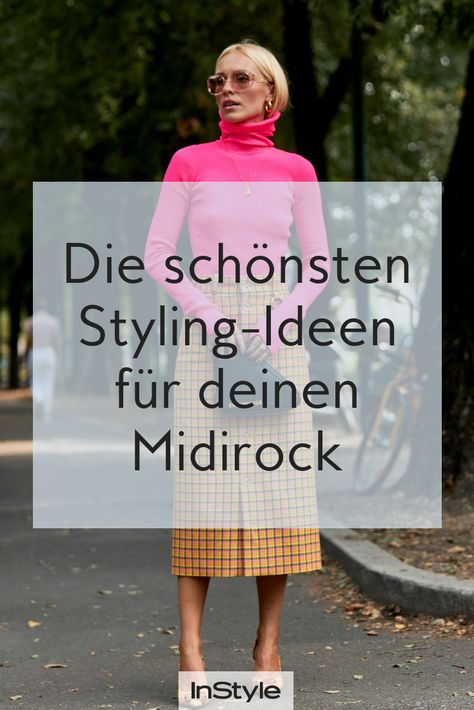 Egal ob Hoodie, Bluse oder Crop Top: Wir zeigen dir die coolsten Stylings für deinen Midirock! #instyle #instylegermany #midirock #fashion #trends #skirts Midi Rock Outfit, Rock Outfits, Trends 2024, Rock Style, Winter Outfits, Sewing Patterns, Sweater Dress, Crop Top, Street Style