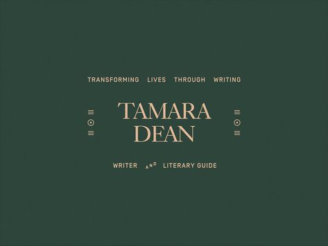 Tamara Dean Brand Exploration by Petra Lee Tamara Dean, Brand Exploration, Written Logo, Branding Images, Printed Materials, Logo Branding, Dean, Creative Professional, Typography