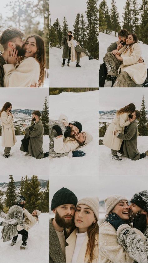 Engagement Photos Outfits Winter Casual, Winter Field Photoshoot, Winter Couples Photos, Winter Photography Couples, Snow Photoshoot Couple, Couples Winter Photoshoot Outfits, Winter Love Couple, Family Christmas Picture Outfits, Christmas Pictures With Baby