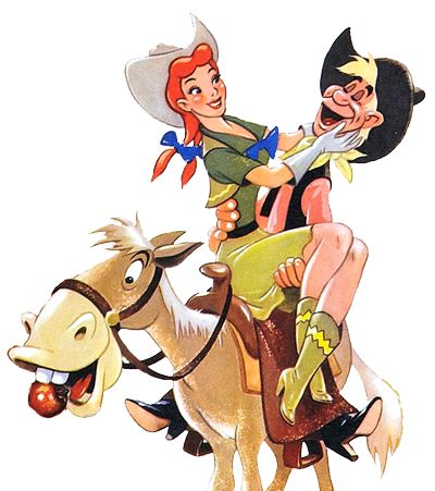 Pecos Bill, Walt Disney Cartoons, Tattoo Foot, 50s Art, Westward Expansion, Western Artwork, Land Before Time, Female Cartoon, Disney Studios