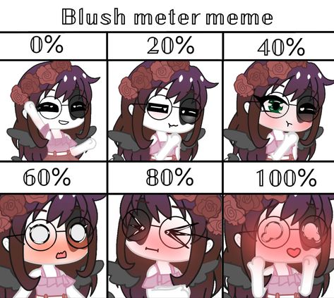 Blush Meter Meme, Blush Meter, Gacha Club, Gacha Life, Blush, Memes, Anime, Quick Saves, Art