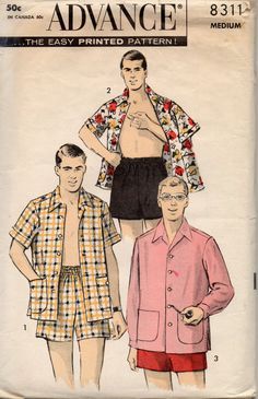 1950s mens swim trunks | 1950s Bathing Suits | Pinterest | Miami ... Pattern Hacking, Menswear Illustration, 70s Sewing, Swimsuit Pattern Sewing, 1950s Mens Fashion, 1950s Clothing, Beach Jacket, Retro Clothes, 1950s Mens