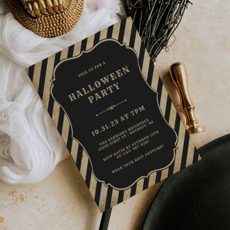 Vintage Circus Halloween Party Invitation Carnival - halloween invitations wbg Circus Theme Halloween, Circus Halloween Party, Halloween Party For Adults, Costumes And Cocktails, Vintage Halloween Invitations, Vintage Circus Theme, Halloween Circus, Carnival Halloween, Halloween Invitation