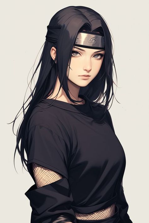 Kunoichi Outfit, Female Ninja, Oc Manga, Samurai Anime, Black Hair Blue Eyes, Mangekyou Sharingan, Naruto Minato, Naruto Oc Characters, Anime Ninja