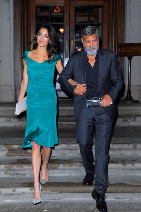 George and Amal Clooney's best couple looks | British GQ | British GQ Couple Chic, George And Amal, Cool Tuxedos, Dark Dress, Classy Couple, Amal Clooney, White Gowns, George Clooney, Gowns Of Elegance