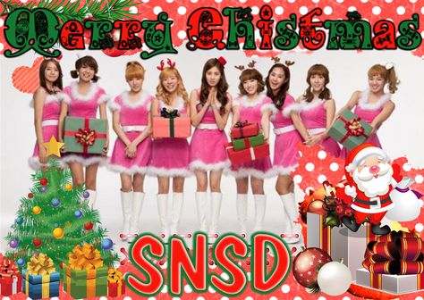 Merry Christmas Snsd by Difira.deviantart.com on @deviantART Snsd Christmas, Potato Couple, Cn Blue, Girls' Generation, Korean K Pop, Jessica Jung, Glitter Girl, Mobile Games, Online Gaming