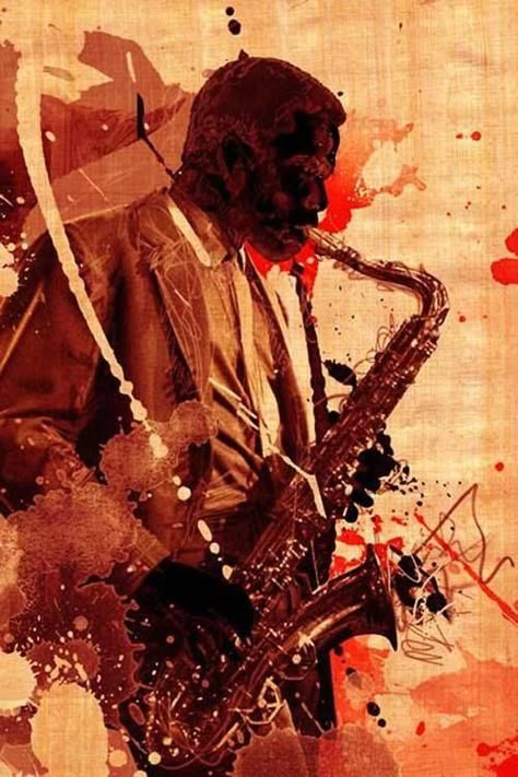 "Were it not for music, we might in these days say, the beautiful is dead." ~ Benjamin Disraeli Jazz Aesthetic, Saxophone Art, Jazz Painting, Arte Jazz, Jazz Poster, Jazz Art, Jazz Artists, Music Artwork, Musical Art