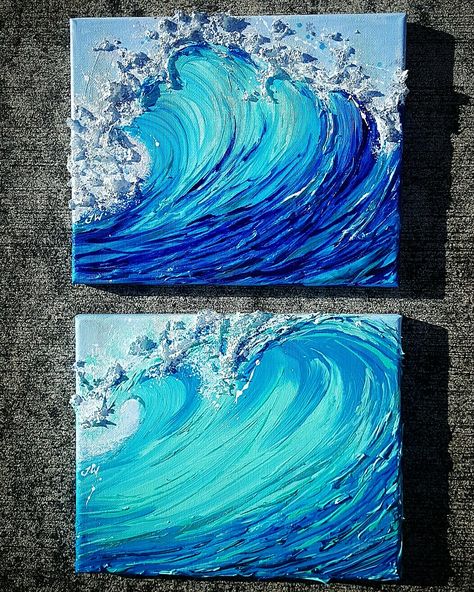 Texture Waves Painting, Beach Wave Painting Acrylic, Water Texture Painting, Textured Wave Painting, Wave Texture Art, Painting Waves Acrylic, Beach Waves Painting, Sea Painting Acrylic, Wave Acrylic Painting