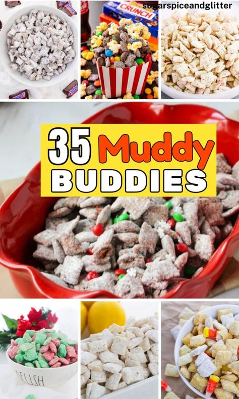 If you’re a fan of deliciously crunchy snacks that come together effortlessly, then you’re in for a treat with our round-up of Muddy Buddy recipes. Ready in less than 15 minutes, naturally gluten-free, these irresistible sweet and salty treats will add a delicious crunch to your snack routine and bring smiles to your family or those who you gift these muddy buddy concoctions to. Muddy Buddys Recipes, Muddy Buddy Recipe No Peanut Butter, Chex Mix Muddy Buddy Recipes, Chex Muddy Buddies Recipe, Muddy Buddy Recipe, Muddy Buddy Recipes, Chex Muddy Buddies, Chex Mix Muddy Buddies, Nutty Buddy