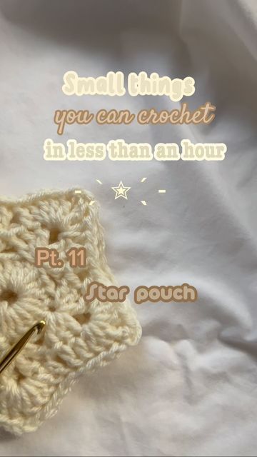 Star Pouch Crochet Pattern, Crochet Patterns Pouch, Star Pouch Crochet, Easy Small Crochet Gifts, Pouch Crochet Pattern Free, How To Crochet A Star, Crochet Star Pouch, Small Crochet Pouch, Crochet Mini Pouch