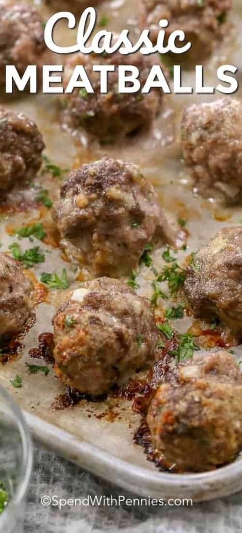 Classic Meatballs, Easy Meatball, Crockpot Recipes Beef Stew, Best Beef Recipes, Meatball Recipes Easy, Meatball Subs, Meatball Recipe, Meatballs Easy, Crockpot Recipes Beef