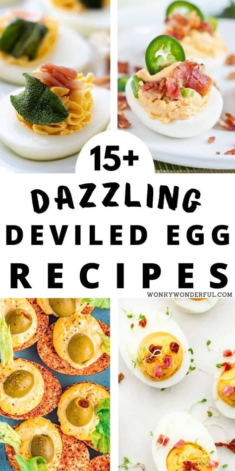 Sheet Pan Deviled Eggs, Deviled Egg Presentation Ideas, Deviled Egg Recipes Best, Evil Eggs Recipe, Deviled Egg Bar Ideas, Deviled Eggs Ideas Fun, Deviled Eggs Recipe Best Halloween, Egg Salad Appetizers, Deviled Egg Garnish Ideas