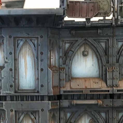 💀Oscar Lars Painting Studio💀 on Instagram: "Working on some weathering of my necromunda tiles. This is using @ammomig streaking grime rust color. It’s wonderful to work with and goes on very nicely with little effort. 

#ammobymig #necromunda #underhive #zonemortalis #warhammer40k #grimdark #40k #paintingwarhammer #wargammer #warhammerterrain #necromundaterrain #gamesworkshop #gw" Necromunda Tiles, Warhammer Board, Grimdark 40k, Warhammer Necromunda, Necromunda Underhive, Warhammer Terrain, Display Boards, Painting Studio, Display Board