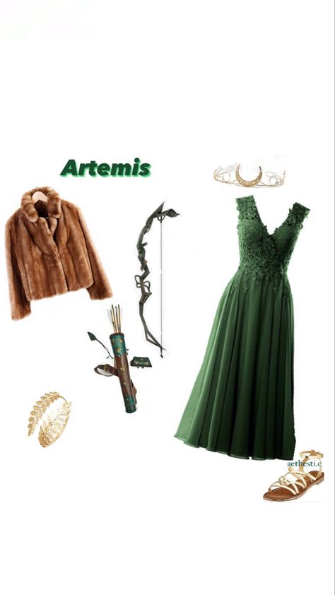 Theseus Greek Mythology, Artemis Percy Jackson, Greek Mythology Outfits, Artemis Cosplay, Artemis Outfit, Artemis Costume, Greek Goddess Outfit, Greek Party Theme, Artemis Greek Goddess