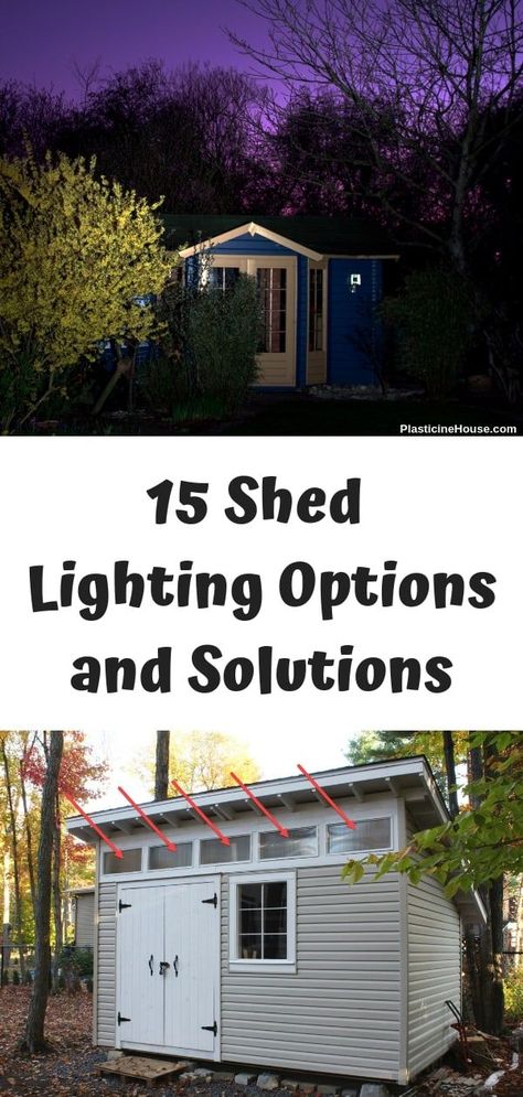 Take a look at most popular garden shed lighting options She Shed Lighting Ideas, Garden Shed Lighting Ideas, Shed Lighting Ideas, Shed Lighting, She Shed Interior, Outside Sheds, Garden Shed Interiors, Pool Shed, Shed Office