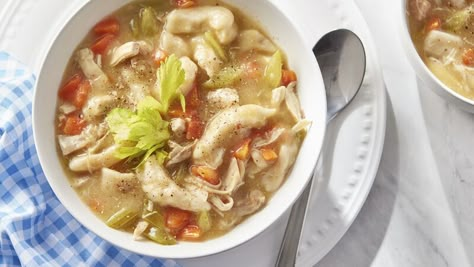 Are you a fan of classic homemade chicken and dumplings? Try out this Easy Chicken and Dumplings recipe, made simple with Pillsbury™ Grands!™ biscuits. Easy Chicken And Dumplings, Homemade Chicken And Dumplings, Pillsbury Recipes, Dumpling Recipe, Chicken And Dumplings, Chicken Pot Pie, Easy Chicken, Chicken Dinner, Chicken Dishes