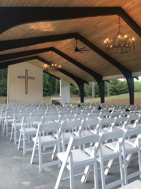 Open Air Wedding Chapel, Chapel Renovation, Open Air Chapel Wedding, Open Chapel, Beautiful Chapels, Wedding Chapel Ideas, Church Ceiling, Wedding Floor Plan, Room For Guests