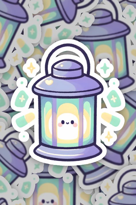 Illuminate your space with a gentle glow and a dash of cuteness with our 'Enchanting Lantern with Cute Ghost' sticker. This adorable sticker captures the heartwarming charm of a shy little ghost peeking out from a pastel lantern. Perfect for adding a light-hearted spirit to your favorite items, it's a delightful blend of spooky and sweet, sure to enchant anyone who sees it. Stickers To Buy, Cute Drawing Ideas, Easy Doodle, Little Ghost, Easy Doodle Art, Cute Drawing, Simple Doodles, Cute Ghost, Everyday Items