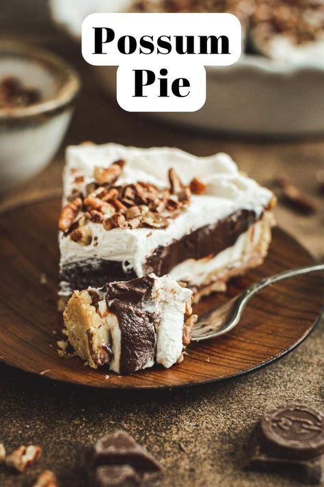 Cream Cheese Pie Crust Recipe, Arkansas Possum Pie, Chocolate Coconut Cream Pie, Almond Joy Pie, Cheese Pie Crust, Cooking With Grandma, Possum Pie, Cream Cheese Pie Crust, Suburban Kitchen