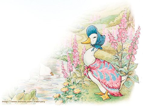 Related image Peter Rabbit Wallpaper, Beatrix Potter Illustrations, Beatrice Potter, Puddle Duck, Duck Illustration, Peter Rabbit Birthday, Rabbit Wallpaper, Peter Rabbit And Friends, Autumn Illustration