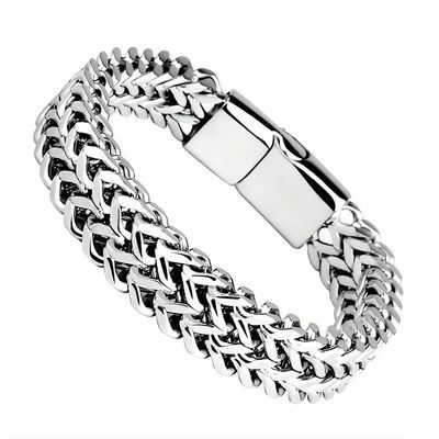 Stainless Steel Bracelet Men, Customised Bracelets, Hand Chain Bracelet, Buckle Bracelet, Bracelet Men, Hand Chain, Magnetism, Mens Jewelry Bracelet, Braided Bracelets