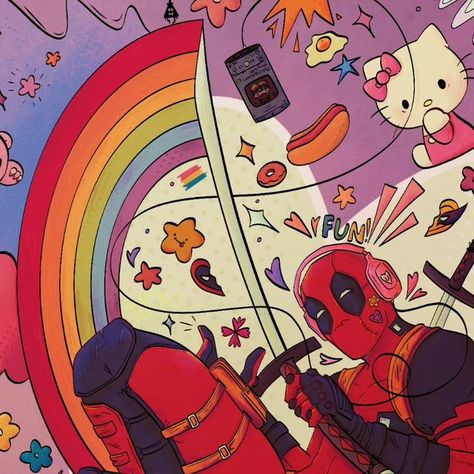 PEACHPOP on Instagram: "They’ll be lining up to see a movie all about me !!! 💕⭐️❤️🌈  #deadpool #deadpoolfanart #deadpool2 #deadpoolart #deadpoolcomics #spiderman #spidermanintothespiderverse #theamazingspiderman #spidermanfanart #spidermanacrossthespiderverse #spidermanmovie #spideypool #spiderpool #marvelcomics #marvel #marvelfanart #fanart #digitalart #wadewilson #peterparker #deadpool3 #deadpoolandwolverine #poolverine" Spiderman Deadpool Fanart, Harley Quinn X Deadpool, Deadpool And Hello Kitty, Deadpool Fanart Cute, Spiderman Deadpool Comic, Deadpool Valentines, Deadpool Kawaii, Deadpool Fanart, Deadpool Fan Art