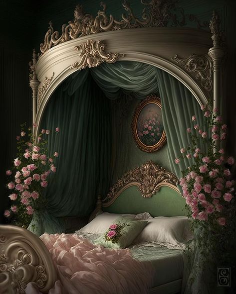 Euphemia Stokefield su Instagram: "A delicious and familiar smell of biscuits filled the air. In one of the bedrooms, she found a glass of strawberry milk and a plate of…" Euphemia Stokefield, Ville Steampunk, Poison Nightmares, Cloud Bedroom, Magical Bedroom, Royal Room, Royal Bedroom, Fantasy Bedroom, Fantasy Furniture