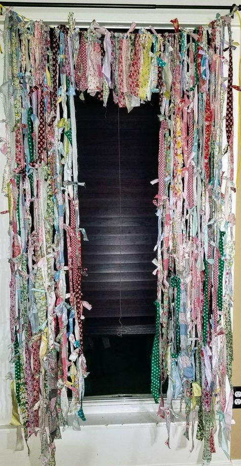 Gypsy bohemian boho hippy curtain Garland photo backdrop fabric strip shabby chic Fabric Strip Curtains, Fabric Strip Garland, Garland Photo Backdrop, Draped Curtains, Boho Style Curtains, Rag Curtains, Hippie Curtains, Strip Curtains, Embroidered Curtains