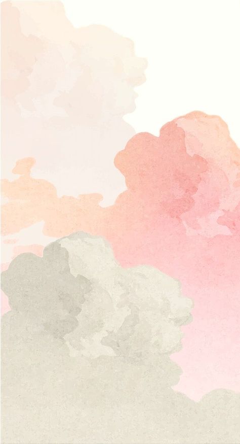 Pink Cloud Wallpaper, Pink Clouds Wallpaper, Pastel Background Wallpapers, Cloud Illustration, Balloon Illustration, Pastel Design, Watercolour Texture Background, Pastel Clouds, Pastel Sky