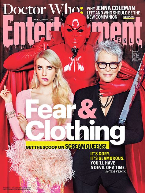 Get ready to have a devil of a time. Your gory, glamorous scoop on #ScreamQueens is here! Photo Credit: Ruven Afanador for EW. Jamie Curtis, Scream Queens Fashion, Chanel Oberlin, News Logo, Queen Poster, Lee Curtis, Queen Photos, Jamie Lee Curtis, Jenna Coleman