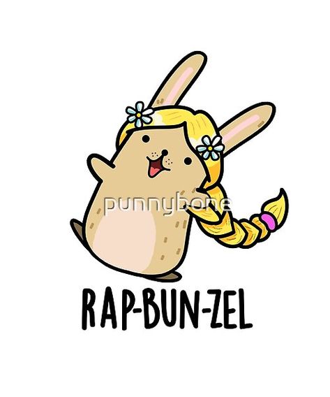 Rap-bun-zel Funny Bunny Puns features a cute bunny with long hair. Perfect pun gift for family and friends who love cute animal story puns. Bunny Puns, Animal Story, Cute Puns, Funny Bunny, Pun Gifts, Funny Bunnies, Animal Stories, Love Cute, Gift For Family