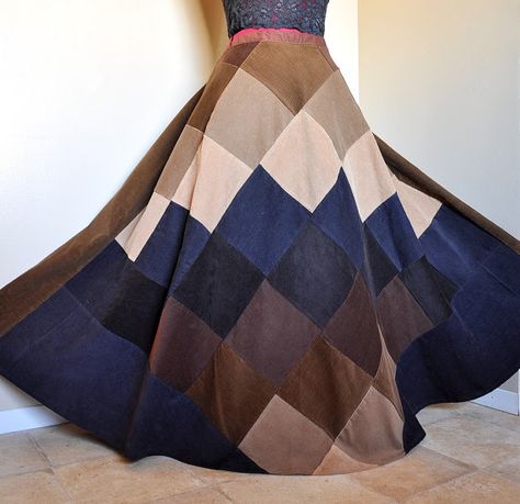 Romani Skirt, Patchwork Skirt Diy, South African Traditional Dresses, Frocks And Gowns, Pixie Skirt, Large Skirt, Hippie Skirt, Velvet Socks, Shweshwe Dresses