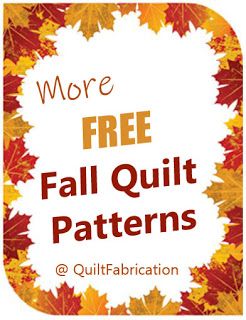 More FREE Fall Quilt Patterns Fall Mini Quilt Pattern Free, Free Fall Quilt Patterns, Free Quilt Block Patterns Printables, Fall Quilt Table Runner Patterns Free, Fall Table Runner Patterns, Free Quilt Patterns Printables, Pumpkin Quilt Pattern, Tree Quilt Pattern, Halloween Quilt Patterns