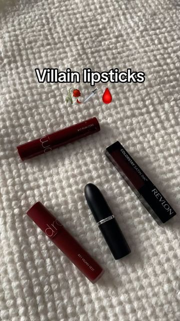 Red Dark Lipstick, Best Dark Red Lipstick, Different Lipstick Styles, How To Put Lipstick On Small Lips, Dark Red Lip Stain, Elf Sheer Slick Lipstick Black Cherry, Dark Coquette Makeup Products, Dark Feminine Makeup Products, Dark Cherry Lips