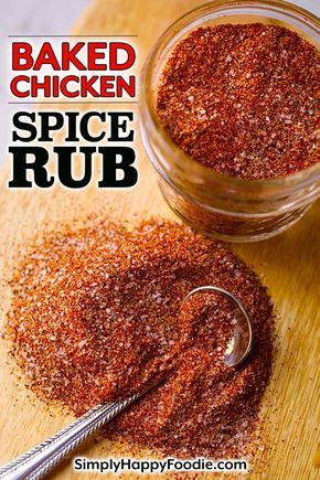 Chicken Spice Rub, Baked Chicken Seasoning, Chicken Rubs, Chicken Rub Recipes, Simply Happy Foodie, Chicken Seasoning Recipes, Spice Rubs, Homemade Dry Mixes, Homemade Seasoning