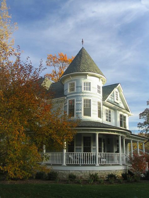 House. Luxury home with porch and turret #Sponsored , #Paid, #ad, #Luxury, #porch, #home, #House Turret Exterior Ideas, House Turret, House With A Turret, House With Turret Home Plans, Houses With Turrets, Victorian House With Turret, Beacon House, Business Icons Design, Image House