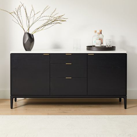 Marble Top Buffet, Clearance Furniture, West Elm Kids, Wood Drawer, Wood Drawers, Media Console, Drawer Fronts, Design Help, West Elm