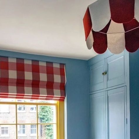 Edward Bulmer Natural Paint on Instagram: "A dream come BLUE in this Islington townhouse 🩵. 'George' by @edwardbulmerpaint, bringing a real sense of adventure into this lovely room for a little one by Rebecca @makemyhousehome. 'It's such gorgeous paint, sustainable and has wonderful richness in colour'- Rebecca Playful red accessories add a splash of fun to this nursery which is full of surprises 🎪. 📷 @cadaphoto Styling @ella_of_east Contractor @llac_construction Design @makemyhousehome" Blue And Red Nursery, Edward Bulmer, Natural Paint, Red Accessories, Blue Nursery, Construction Design, Colour Combinations, Nature Paintings, Where The Heart Is