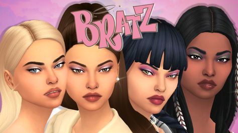 VANILLA — BRATZ Pack Mini Set Sims 4 Cc Bratz Makeup, Sims4 Bratz Cc, Sims 4 Bratz Cc, Sims 4 Bratz, Ts4mm Cc, Mod Makeup, Sims Makeup, Cc Packs, Makeup Cc