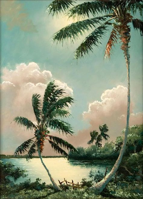 If you’re a fan of American art, you may have heard of the Florida Highwaymen. But if you haven’t, prepare to be introduced to a group of artists who created a new style of painting and changed the landscape of Florida art forever. Southern Art, Florida Artist, Florida Art, Moving To Florida, Diy Artwork, Earth Art, Rustic Frames, Old Florida, Hall Of Fame