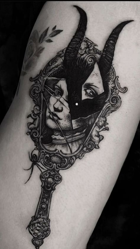 Vampire Tattoo, Framed Tattoo, Goth Tattoo, Witch Tattoo, Getting A Tattoo, Horror Tattoo, E Tattoo, Minimalist Tattoos, 1 Tattoo