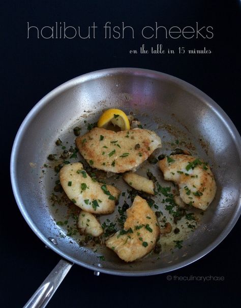 Halibut Fish Cheeks - The Culinary Chase Halibut Cheeks Recipe, Rockfish Recipes, Alaska Recipes, Paleo Entrees, Fish Dinners, Halibut Fishing, Halibut Recipes, Eating Fish, Paleo Dishes